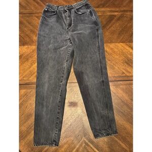 PS Gitano Jeans Womens 14 Long Black‎ Denim High Rise Straight Leg Pants |K1